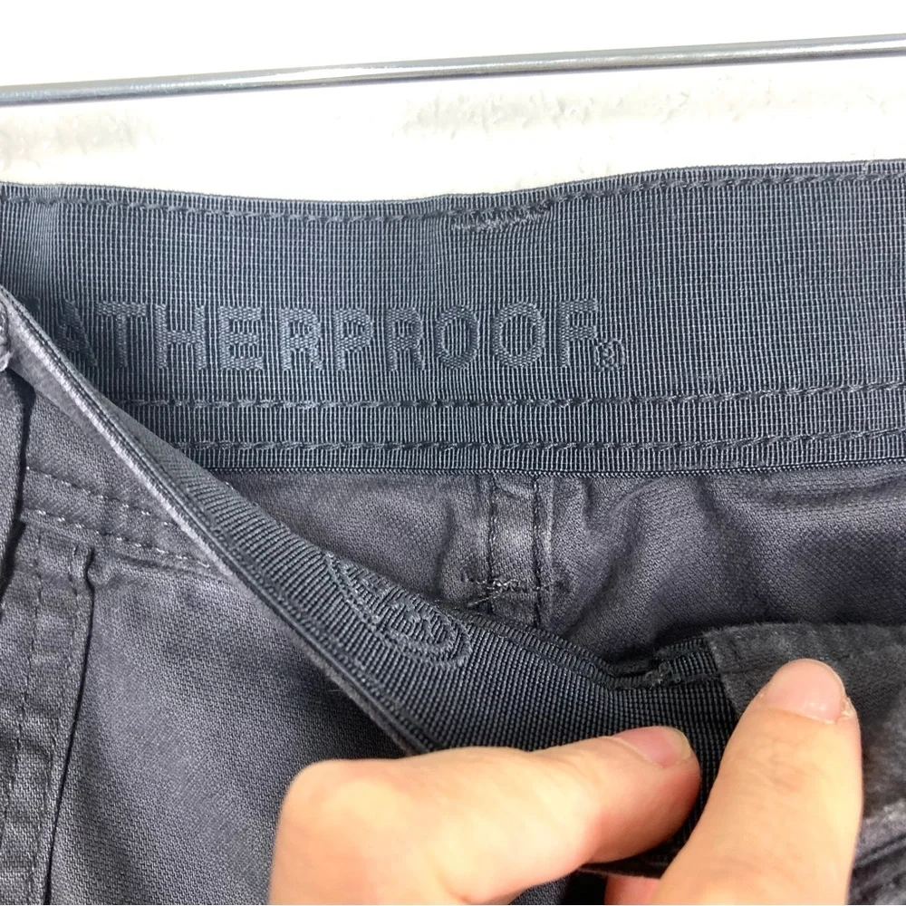 WP Weatherproof Cargo Hiking Pants Gray 40x32 Cotton Spandex Velcro Pockets